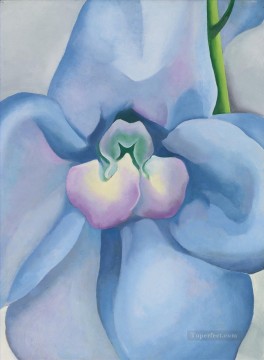  decoration Painting - THE BLUE FLOWER Georgia Okeeffe floral decoration